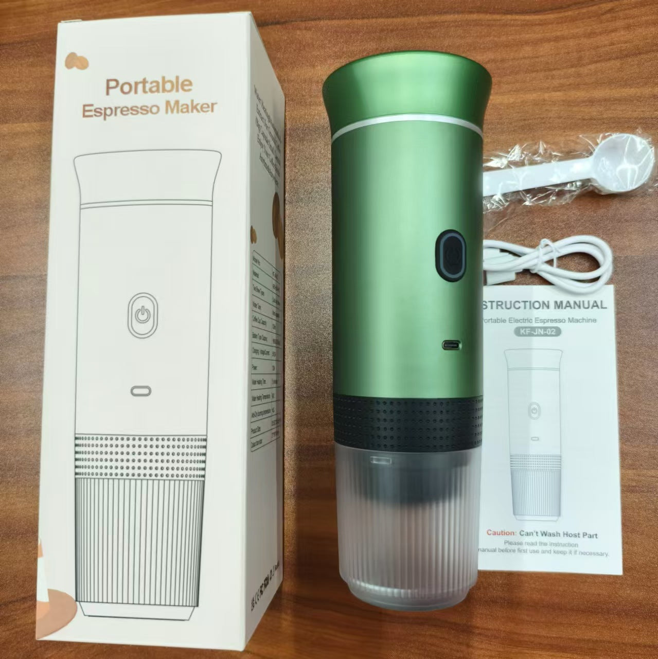 Portable Capsule Coffee Machine – Self-Heating Electric Espresso Maker for Home, Travel & Office, USB Rechargeable, Compatible with Capsules & Ground Coffee