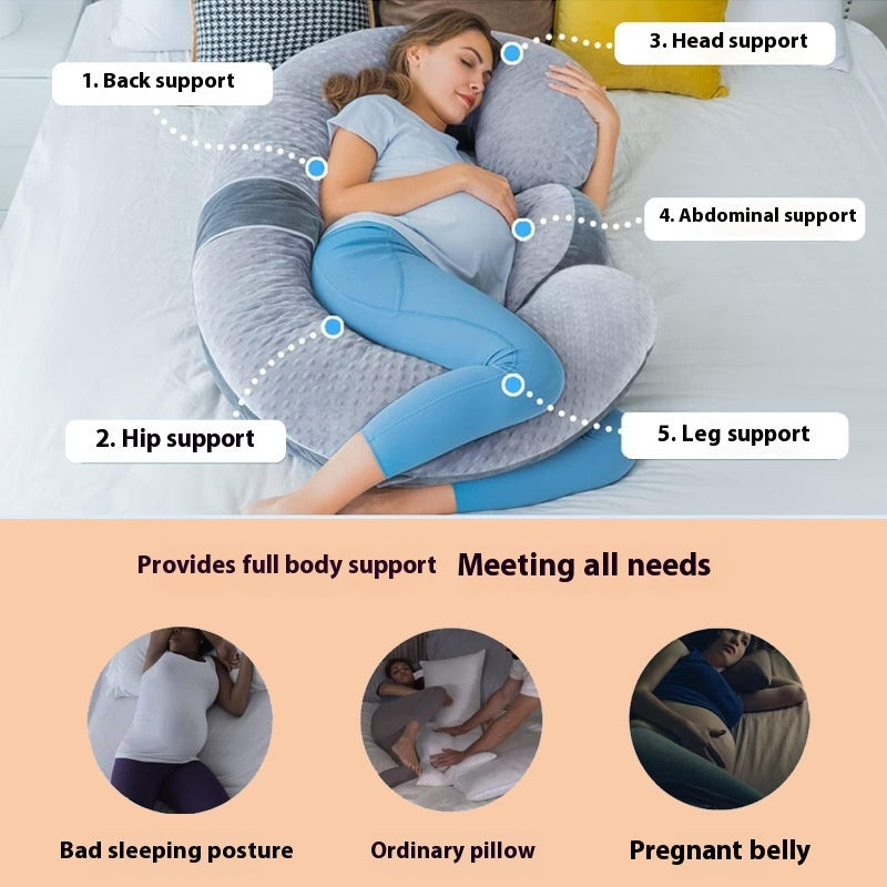 Pregnancy High Rebound Wrapped Body Support Lazy Pillow – Full Body Maternity Pillow for Side Sleeping & Relaxation