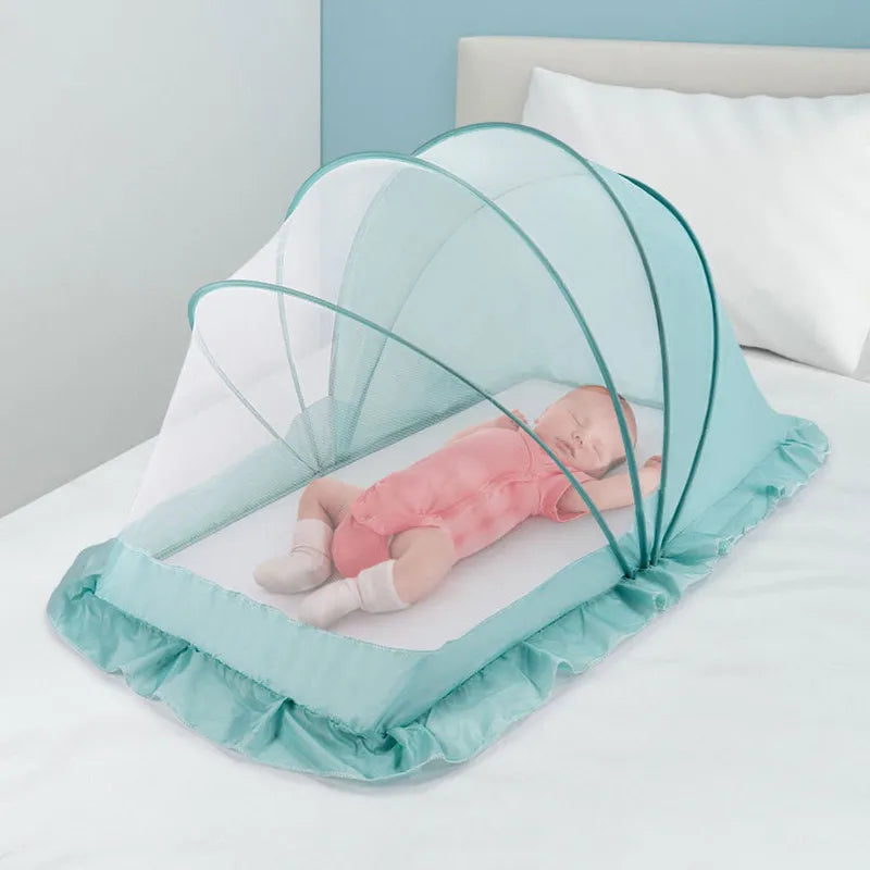 Crib Mosquito Net Encrypted Children Yurt Free Installation Portable Foldable Cribs Tent Cradle Bed Sleeping Pad