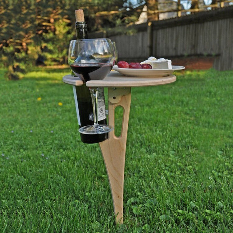 Portable Outdoor Wine Rack – Detachable & Foldable Design for Picnics, Beaches, and Backyard Gatherings