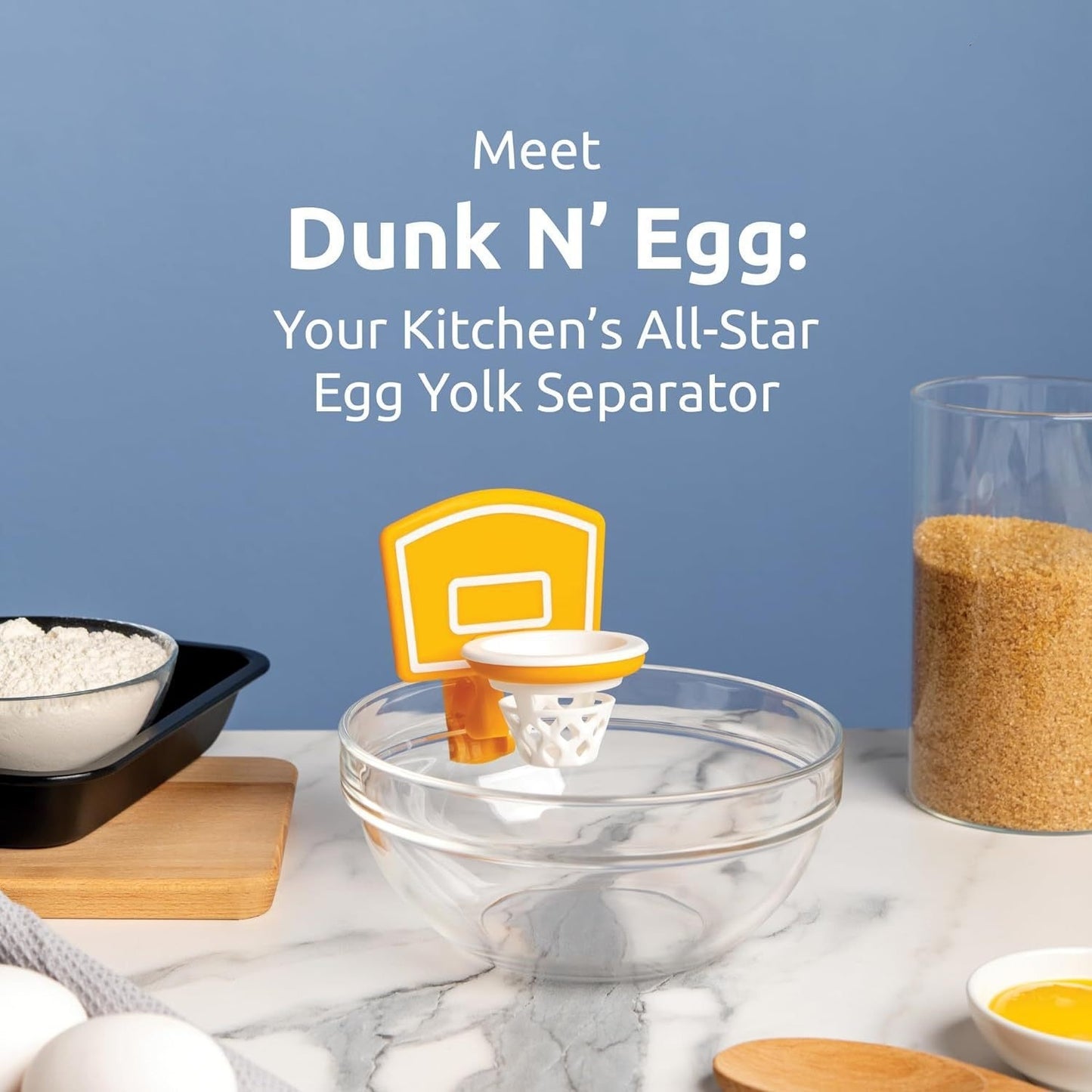 Egg Yolk & White Separator – Kitchen Basketball Hoop Gadget