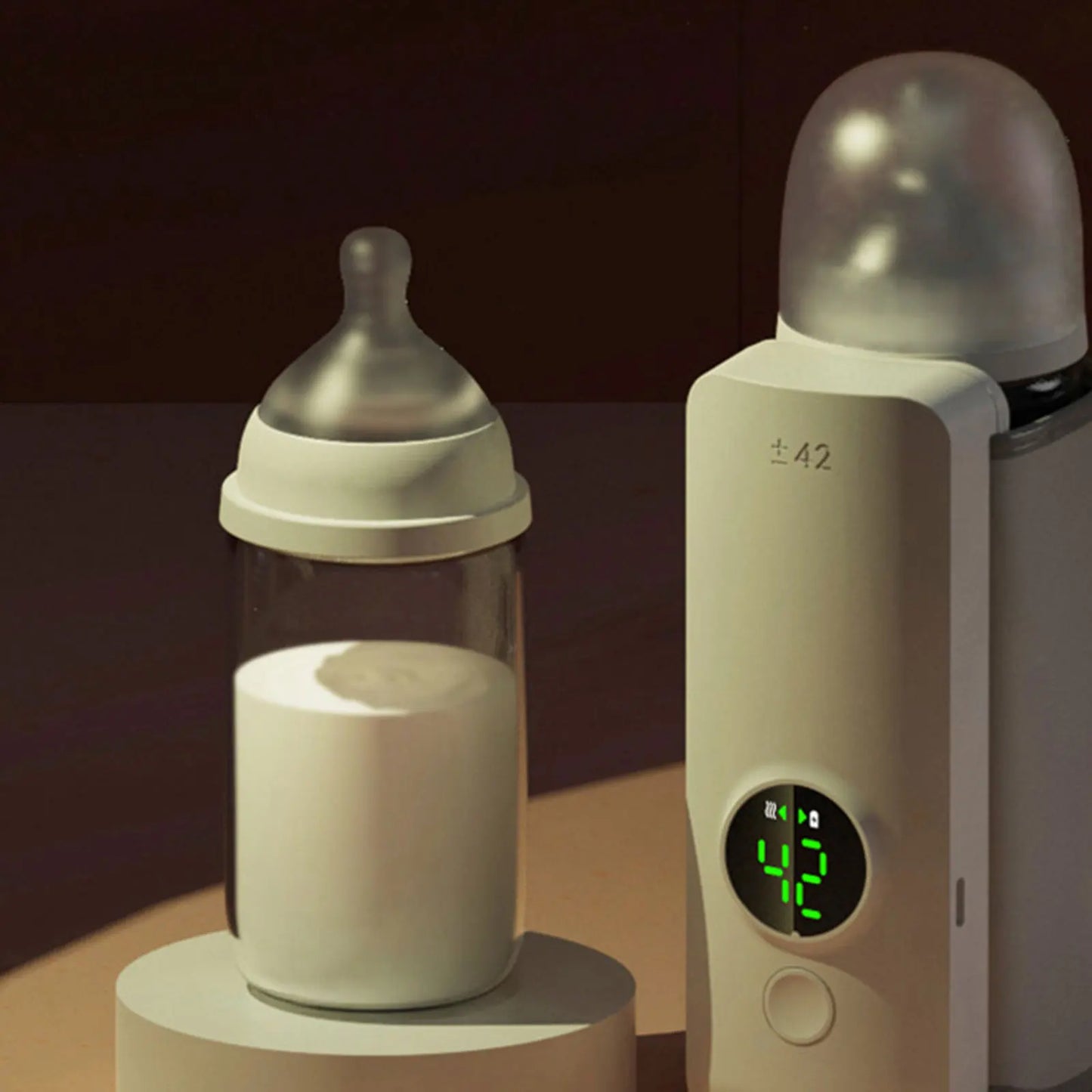 Digital Rechargeable Baby Bottle Warmer – 6 Temperature Settings, LED Display, USB Charging for Picnic & Camping