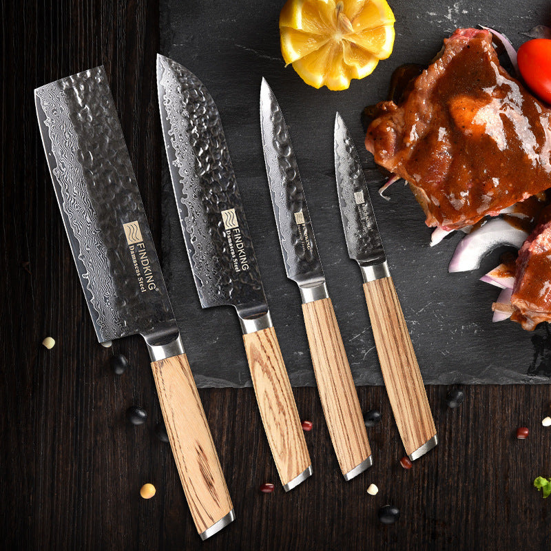 Damascus 4 Piece Knives