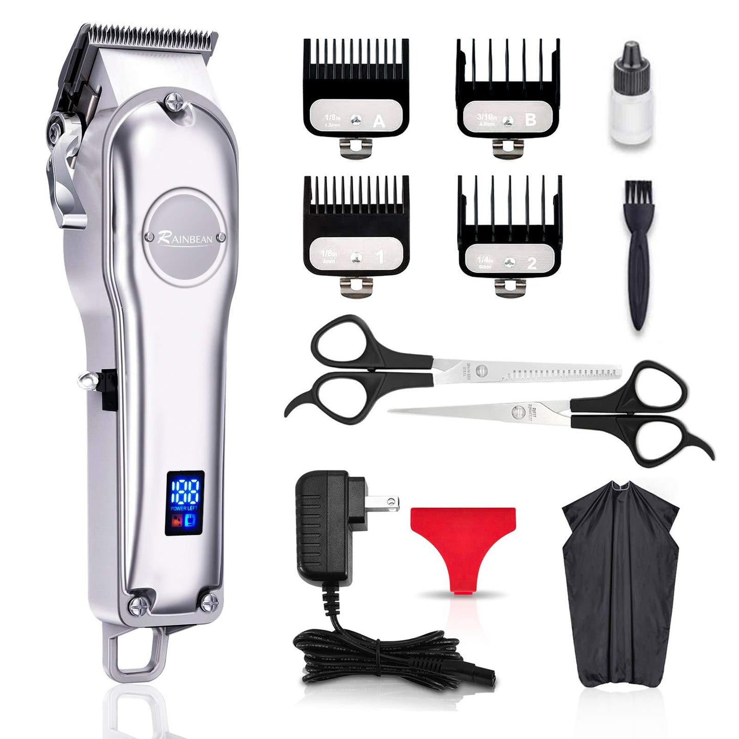 3-in-1 Waterproof Beard Trimmer Grooming Kit – Cordless Hair Clipper