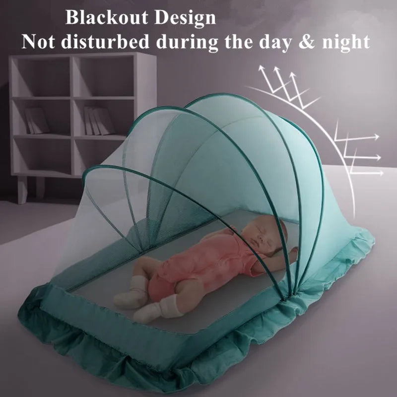Crib Mosquito Net Encrypted Children Yurt Free Installation Portable Foldable Cribs Tent Cradle Bed Sleeping Pad