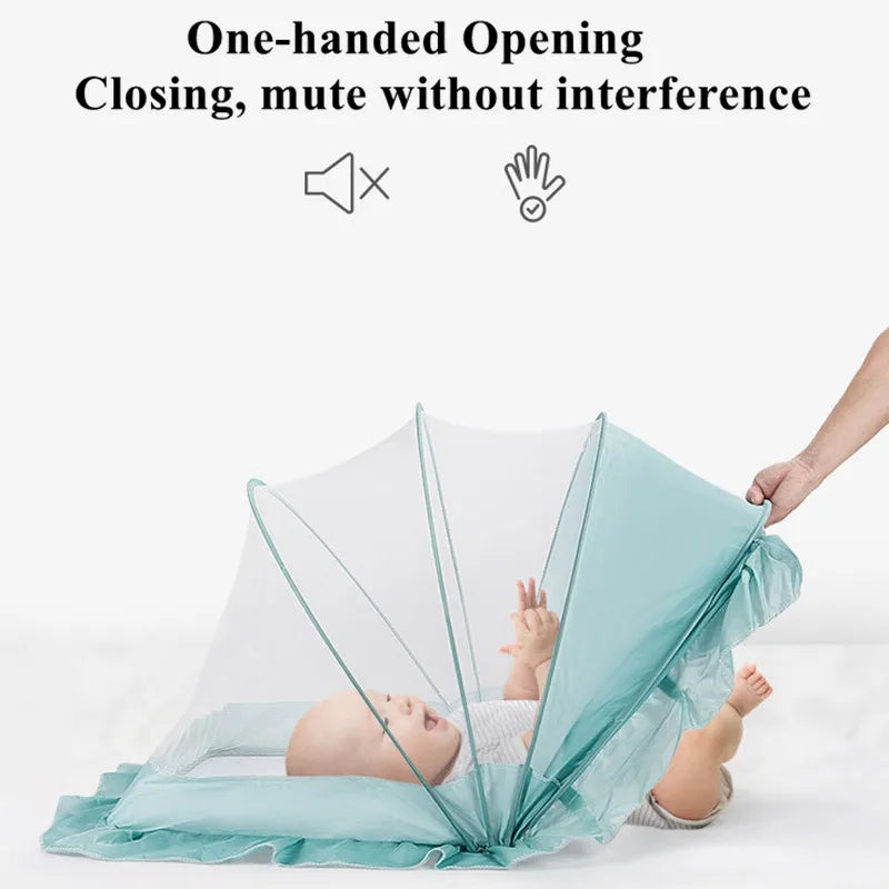 Crib Mosquito Net Encrypted Children Yurt Free Installation Portable Foldable Cribs Tent Cradle Bed Sleeping Pad