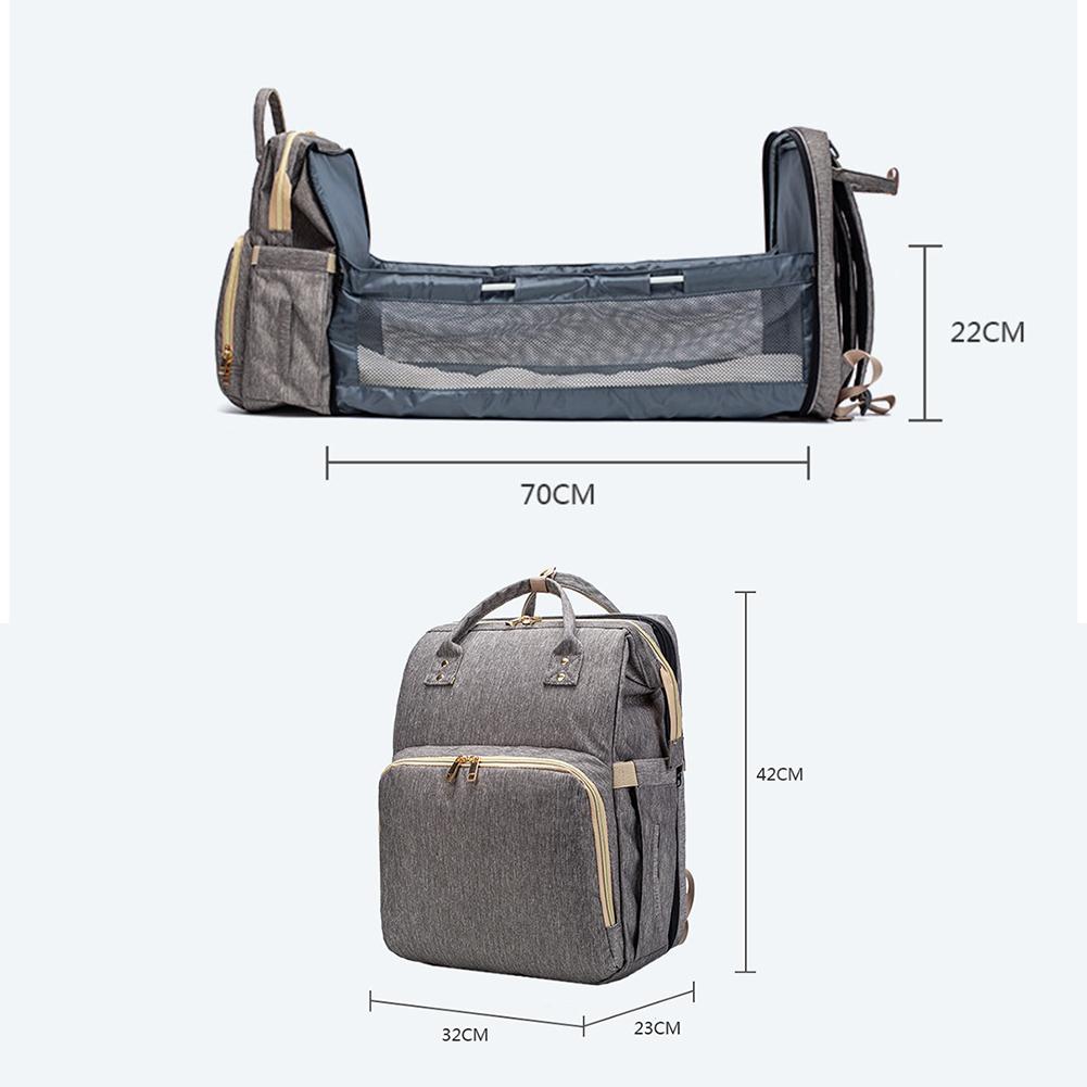 4-in-1 Convertible Baby Diaper Bag Backpack – Lightweight Travel Storage with Built-In Baby Bed