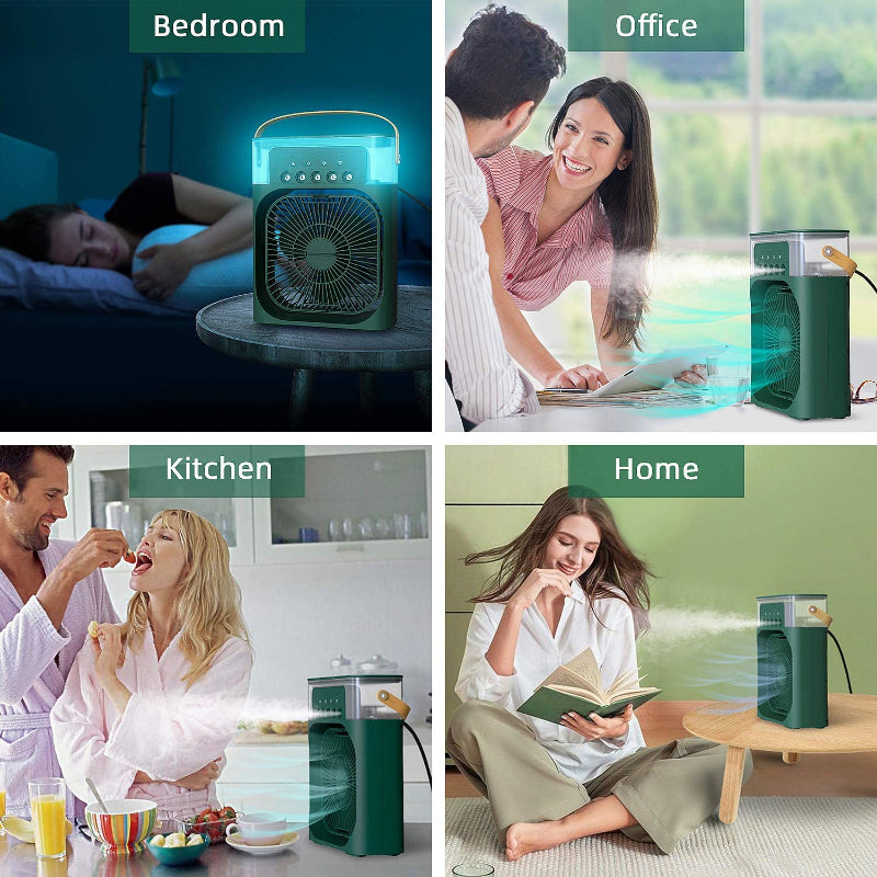 USB Desktop Water-Cooling Spray Fan – Portable Air Conditioner with Humidifier