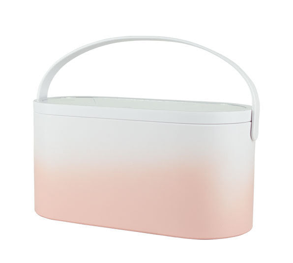 Portable Handheld Dressing Box Mirror Desktop Beauty Mirror with Lamp