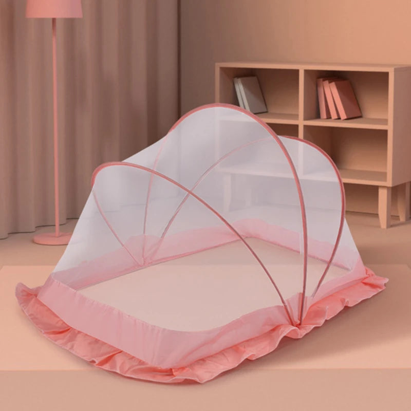 Crib Mosquito Net Encrypted Children Yurt Free Installation Portable Foldable Cribs Tent Cradle Bed Sleeping Pad