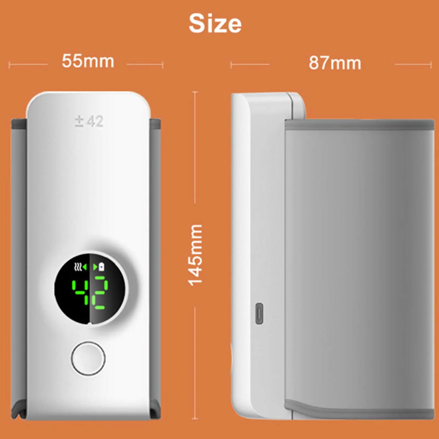 Digital Rechargeable Baby Bottle Warmer – 6 Temperature Settings, LED Display, USB Charging for Picnic & Camping