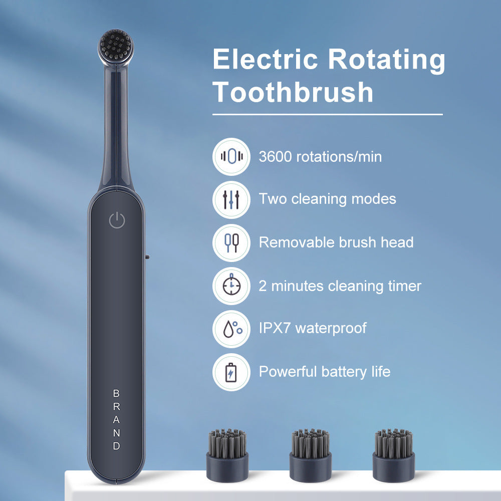 2‑Speed Rotary Adult Electric Toothbrush – Waterproof, Rechargeable Duo Pack