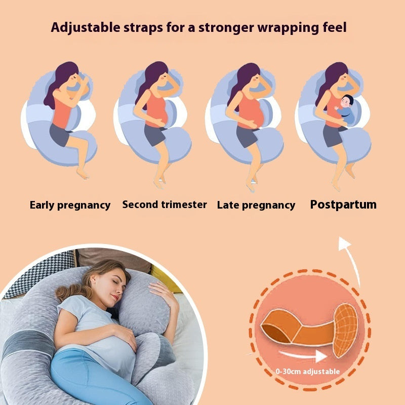 Pregnancy High Rebound Wrapped Body Support Lazy Pillow – Full Body Maternity Pillow for Side Sleeping & Relaxation