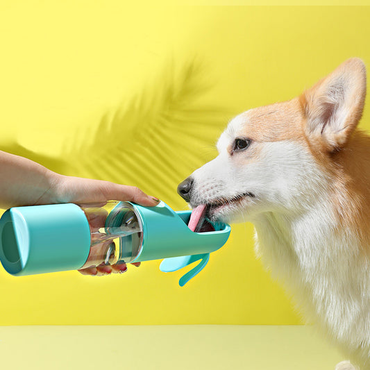Portable Pet Water & Food Bottle – Spill-Proof 2-in-1 Travel Cup for Dogs & Cats