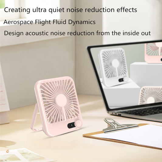 Portable Mini Hand Clip Fan – USB Rechargeable Quiet Desk Fan
