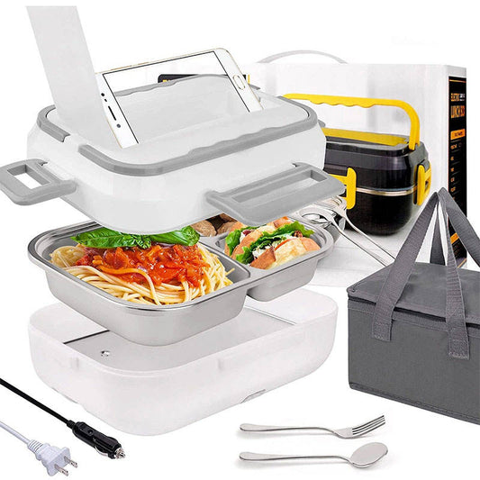 1.5 L Portable Electric Lunch Box Cooker Set – Stainless Food Kit with Insulated Lane