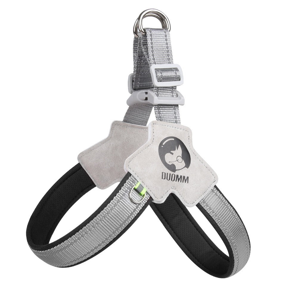 Reflective Saddle-Style Dog Harness – Breathable Chest Strap Pet Leash Attachment