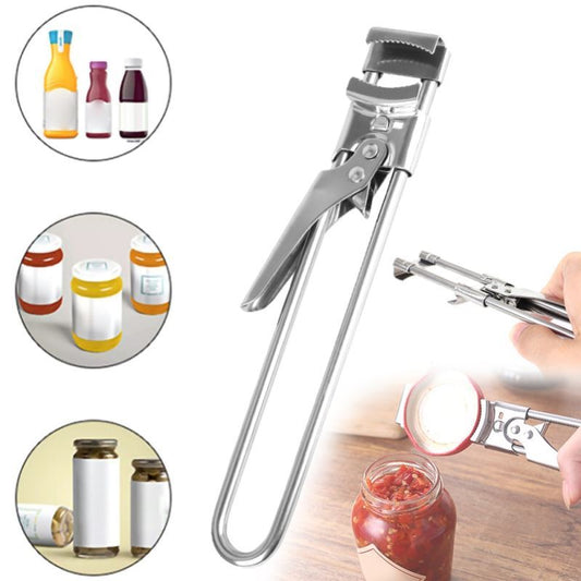 Adjustable Stainless Steel Multi-Function Jar & Bottle Opener – Easy Lid Grip Tool