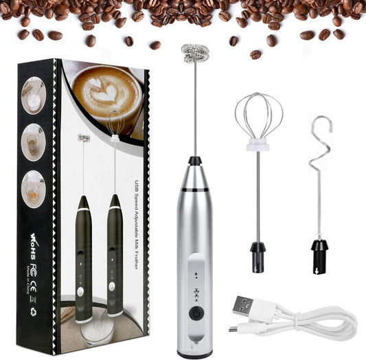 Rechargeable Milk Frother – Automatic Mixer for Coffee, Juice & More