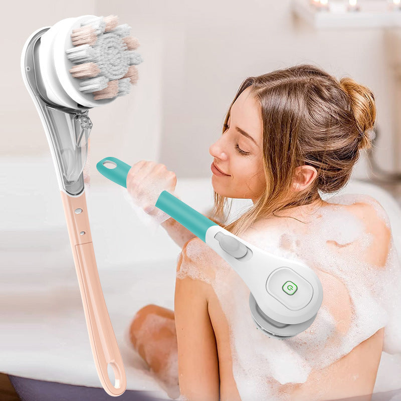 6-in-1 Electric Bath Brush – Waterproof Full-Body Exfoliating & Massage Cleaner