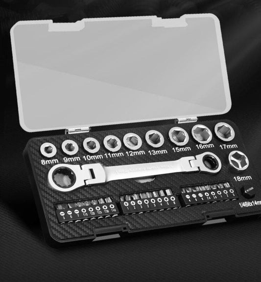 Multifunctional Ratchet Wrench & Screwdriver Set – 2-Way Sleeve Tool Kit