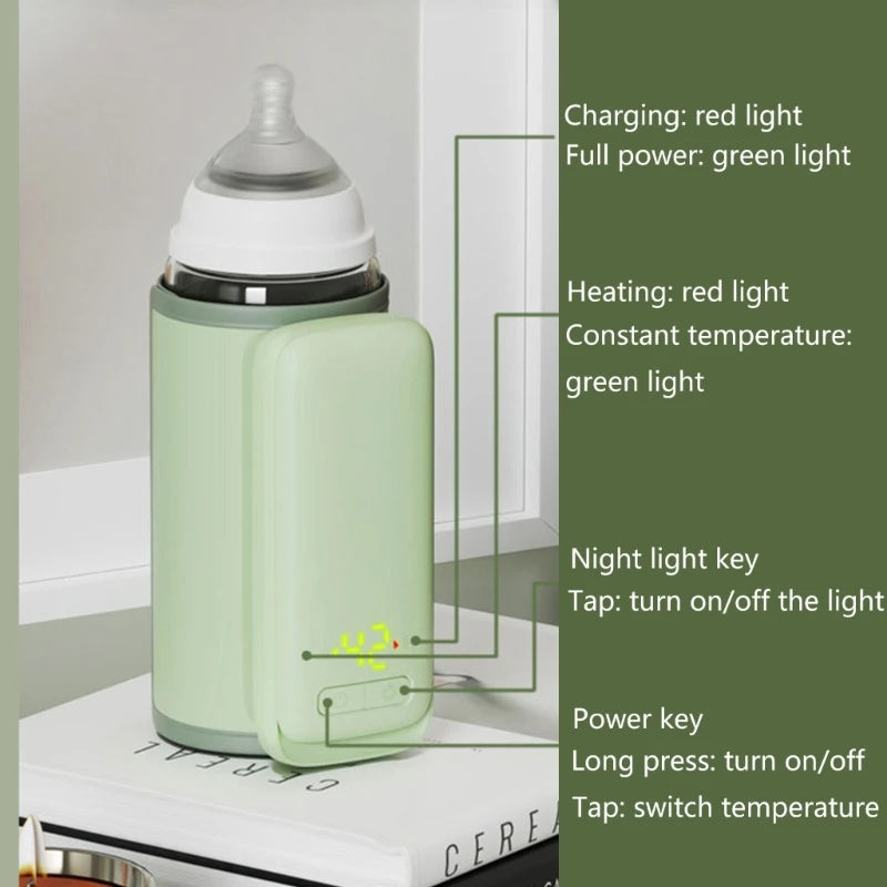 USB Rechargeable Bottle Warmer Bag – Portable Milk Heater & Insulation Cover