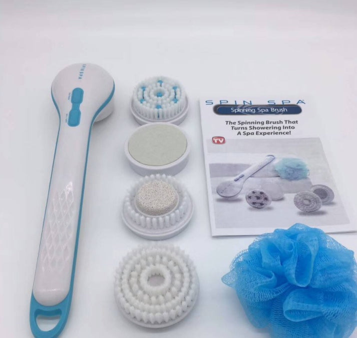 Spin Spa Electric Body Brush – Deep Cleaning Shower Scrubber with 5 Attachments