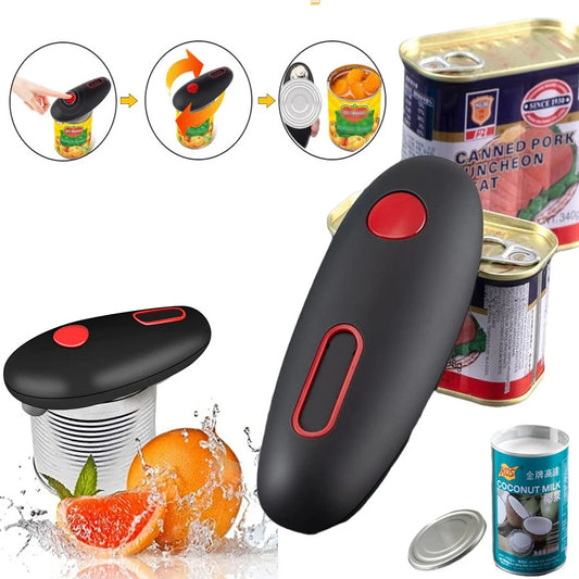Hands-Free Electric Can & Jar Opener – Effortless Kitchen Convenience