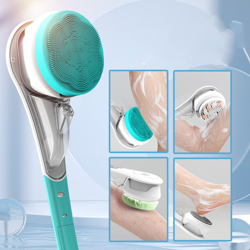 6-in-1 Electric Bath Brush – Waterproof Full-Body Exfoliating & Massage Cleaner