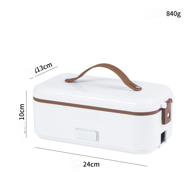 Electric Stainless Lunch Box with Rice Steaming – Portable Plug‑In Food Warmer