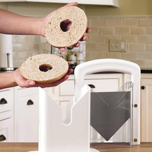 Bagel Guillotine Slicer – Safe & Easy Bread Cutter Tool