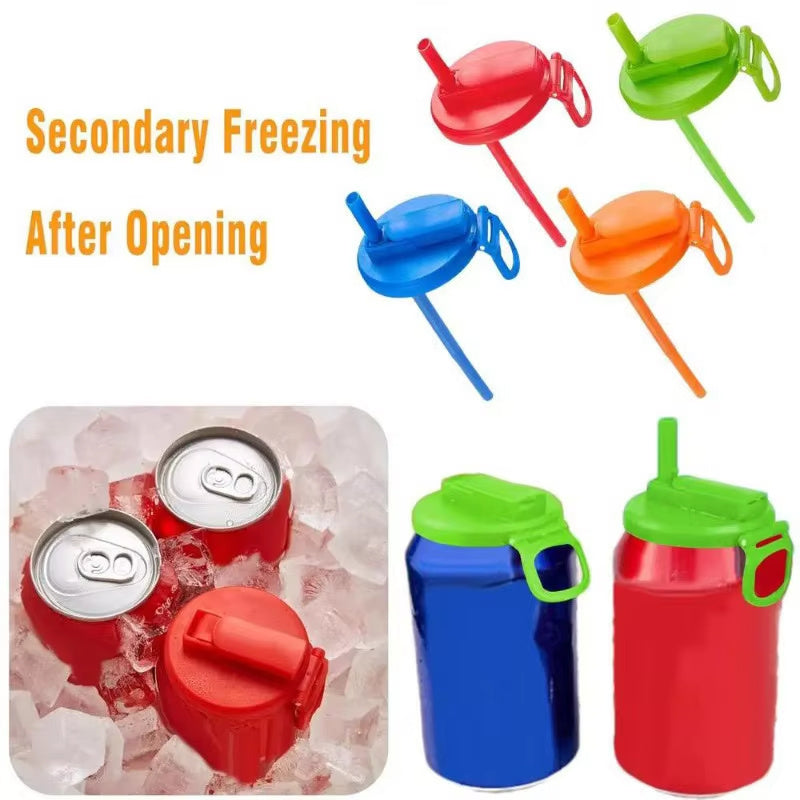 Reusable Soda Can Lid with Straw – Spill-Proof Beverage Cap for Cans