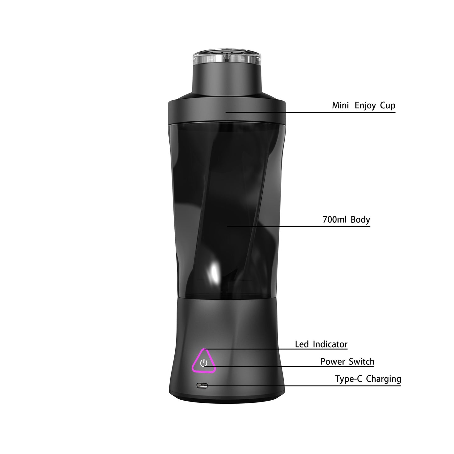 Portable Electric Juicer Bottle – USB Rechargeable Blender for Smoothies, Shakes & Juice