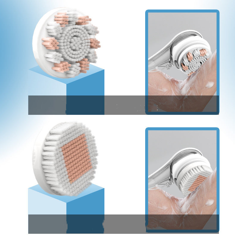 6-in-1 Electric Bath Brush – Waterproof Full-Body Exfoliating & Massage Cleaner