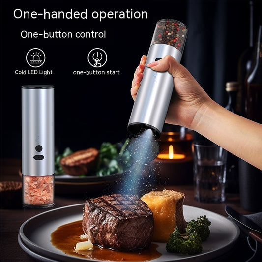 Rechargeable Electric Salt & Pepper Grinder Set – Flavor at Your Fingertips