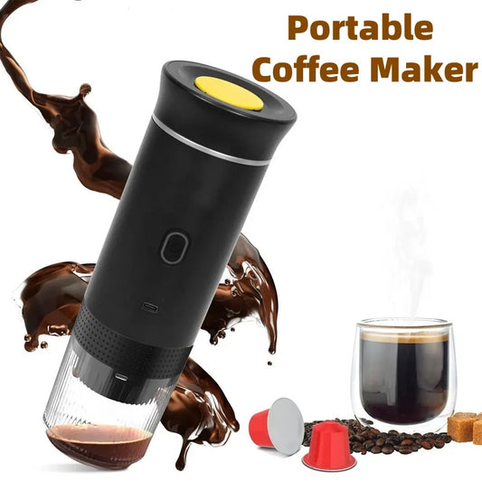3-in-1 Portable Electric Espresso Maker – Travel Coffee Grinder & Brewer Combo