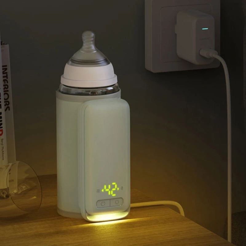 USB Rechargeable Bottle Warmer Bag – Portable Milk Heater & Insulation Cover