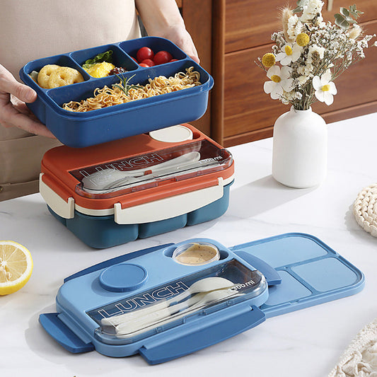 Japanese Bento Lunch Box – 4‑Compartment Microwaveable Student Meal Prep Container