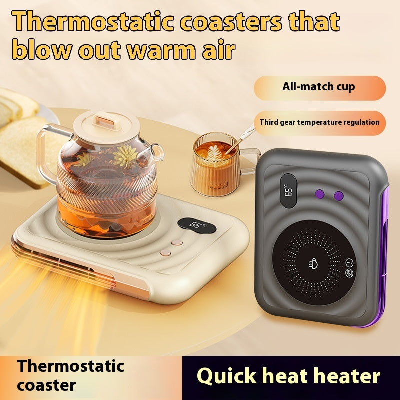 2-in-1 Desk Heater & Mug Warmer – Stay Warm & Keep Drinks Hot