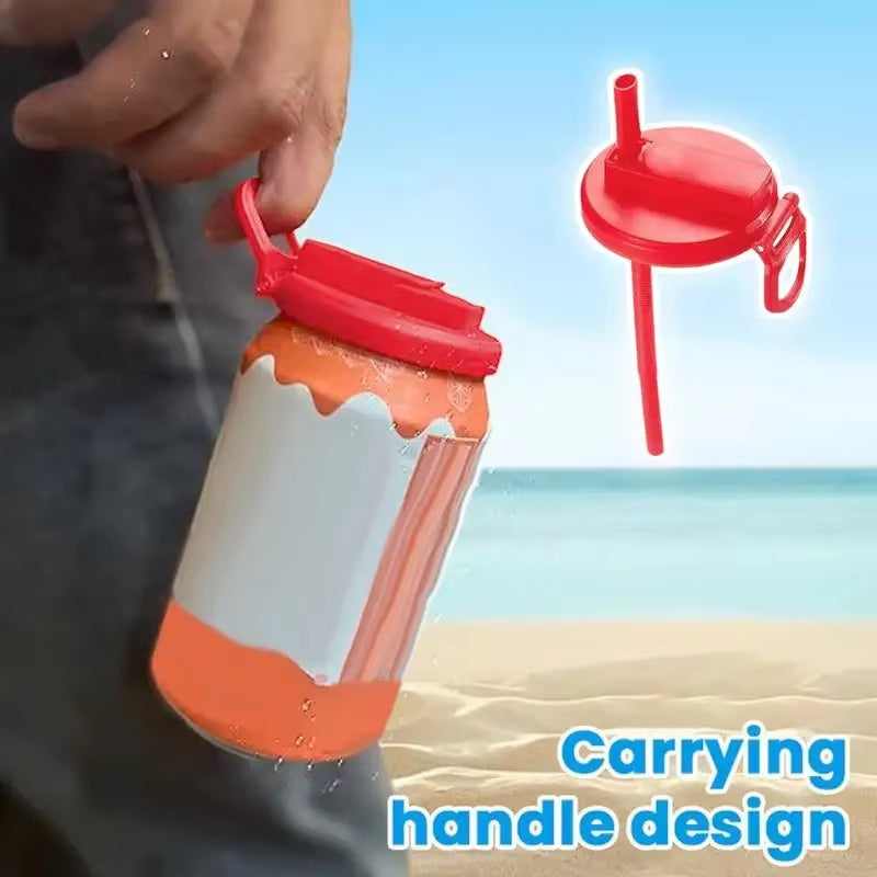 Reusable Soda Can Lid with Straw – Spill-Proof Beverage Cap for Cans