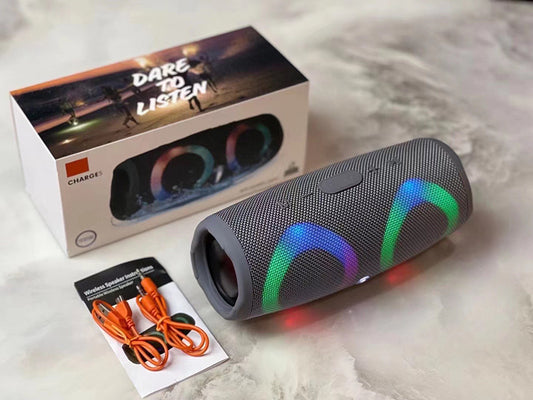 Outdoor RGB Subwoofer Speaker – Portable Colorful Light Bluetooth Sound