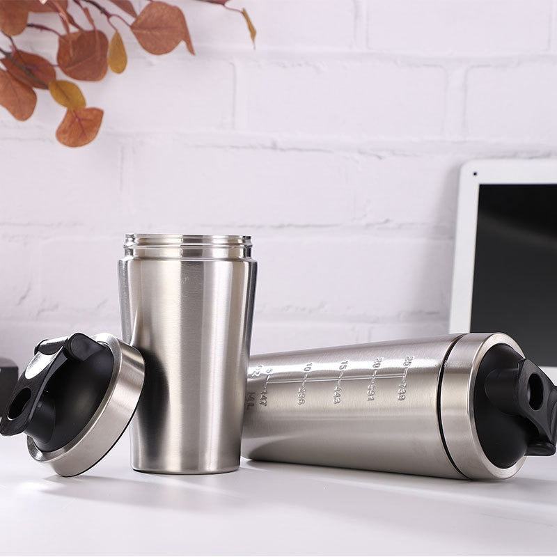 Stainless steel protein shaker