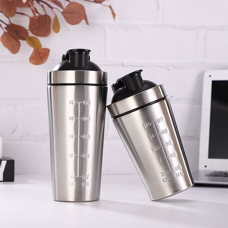 Stainless steel protein shaker