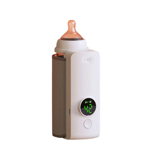 Digital Rechargeable Baby Bottle Warmer – 6 Temperature Settings, LED Display, USB Charging for Picnic & Camping