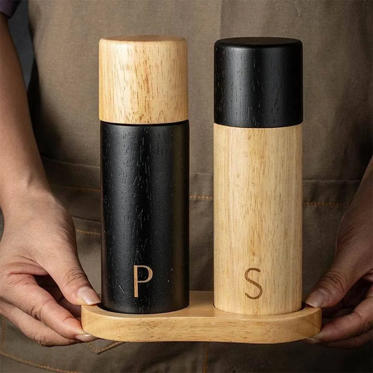 Oak Wood Salt & Pepper Grinder – Classic Elegance, Fresh Flavor Every Time