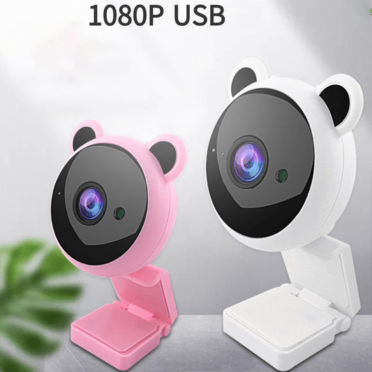 Panda 1080p HD USB Webcam – Cute Webcam for Streaming & Video Calls