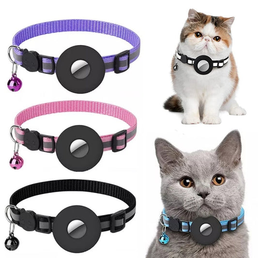 Reflective AirTag Pet Collar – Stay Safe, Stay Visible