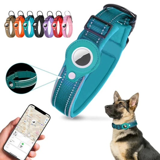 Leather AirTag Collar Case – Track Your Pet in Style