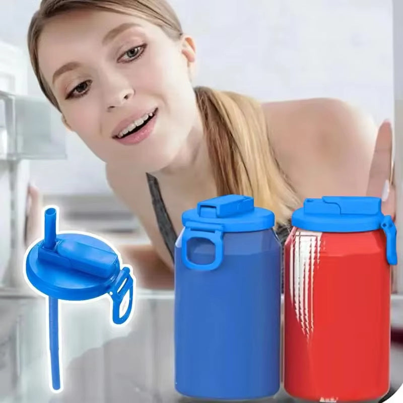Reusable Soda Can Lid with Straw – Spill-Proof Beverage Cap for Cans