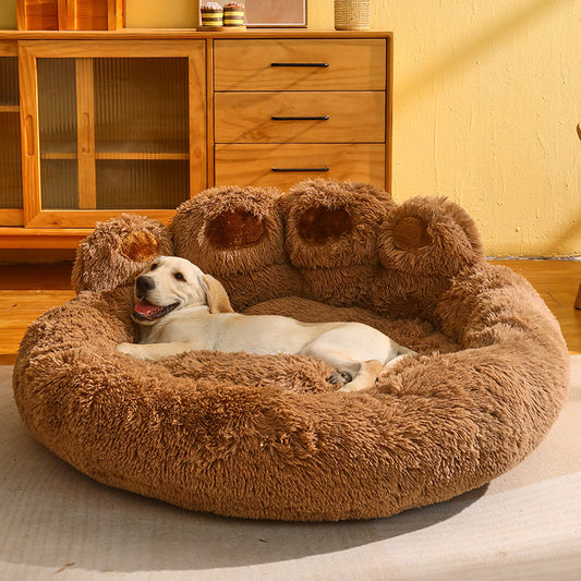 Fleece-Lined Orthopedic Dog Sofa Bed for Medium & Large Breeds